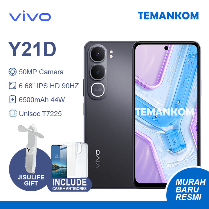 Vivo Y21D RAM 12GB 6+6 Extend RAM 6/256 6GB 256GB Extend RAM 6GB VIVO Y21 D Baru Murah Garansi RESMI