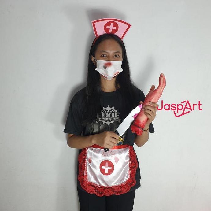 TERLARIS KOSTUM BANDO MASKER SUSTER SET HALLOWEEN PARTY COSPLAY HANTU SUSTER