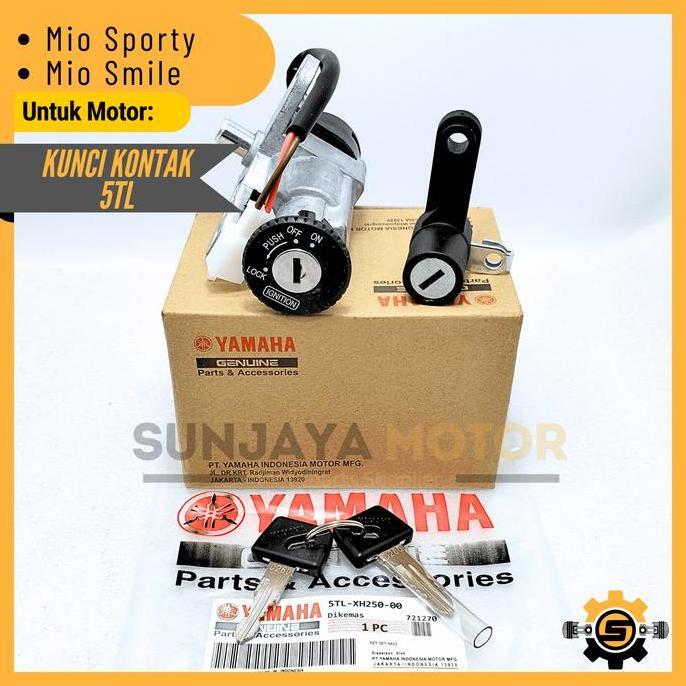 Azikhans - Kunci Kontak Set 5TL Keyset Original Yamaha Mio Sporty Mio Smile Kunci Motor 1 Set Key Se