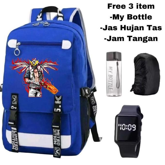 TERLARIS TAS FREE FIRE HITAM KEREN PILIHAN WARNA TAS FREE FIRE: HITAM, MERAH, BIRU BACKPACK ANAK FF 