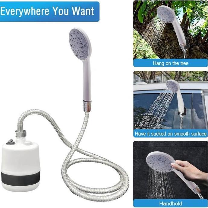 xifarah_boykan - portable outdoor shower ke805 - shower charger set sistem baterai charger