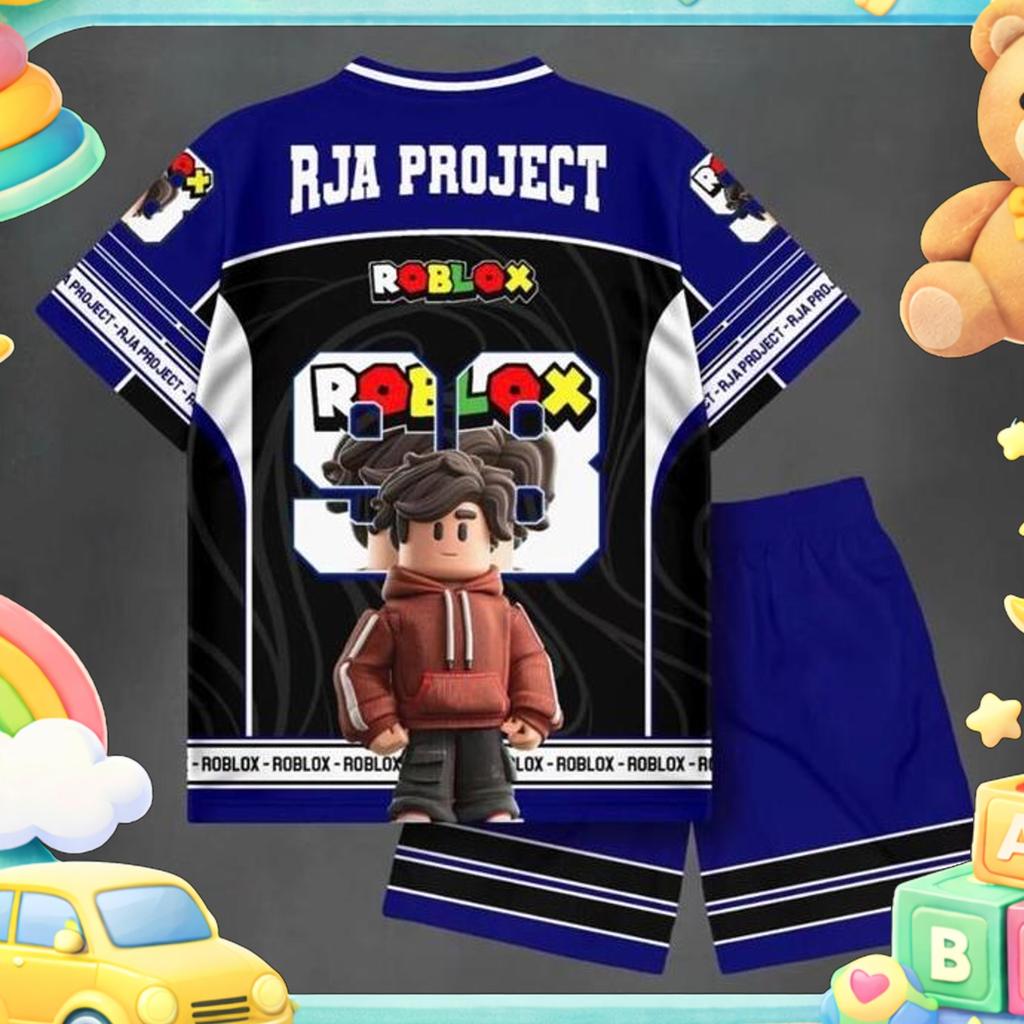 Setelan Jersey Anak Roblox Terbaru Pakaian Anak Viral Baju Anak Import Kaos Anak Printing Setelan An