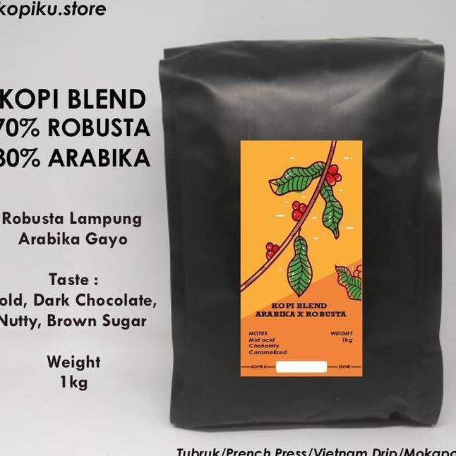 Kopi Blend 70 Robusta 30 Arabika 1Kg Bubuk