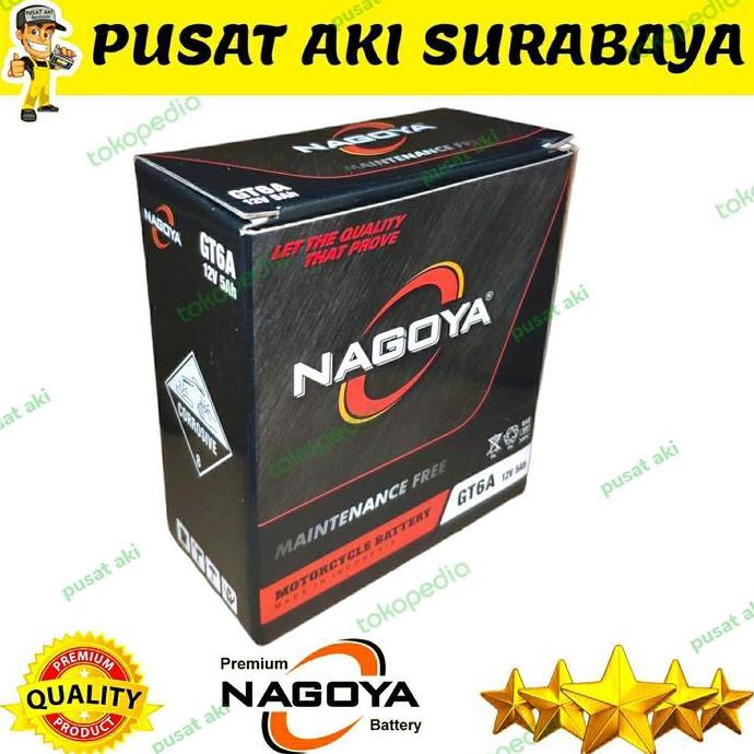 Promo ORIGINAL ACCU KERING NAGOYA GT6A MOTOR SMASH VEGA ZR SUPRA X LEGENDA Diskon
