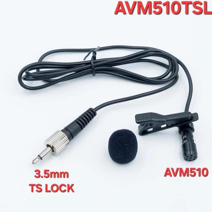 AVM510TSL TRS Omni-directional Lavalier Microphone 1m LOCK