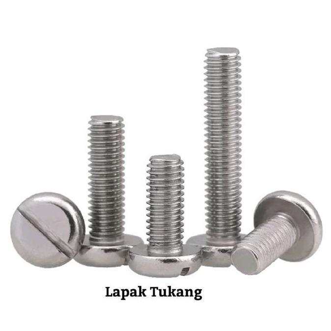 Baut M6X30 Jp Baut Min Baut Minus M 6X30 Stainless 304 M6 Kunci 10 Baru