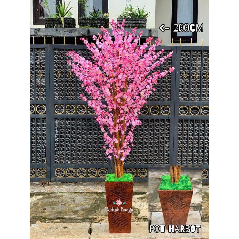 POHON SAKURA 2METER - BUNGA SAKURA PLASTIK- SAKURA ARTIFICIAL- POHON DEKORASI MEIHUA IMLEK BEST QUAL