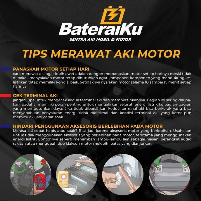 Promo Aki Yuasa Original YTZ8V Aki Kering Aki Motor Xmax, Vespa Matic Motorcycle, dll Diskon