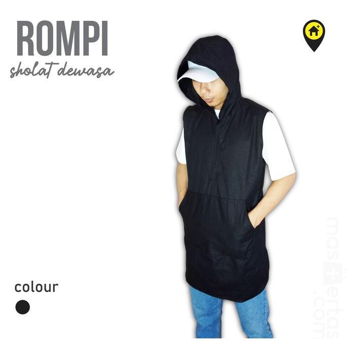 TERLARIS ROMPI SHOLAT PRIA DEWASA, HOODIE ZIPPER, BAJU KOKO,ROMPI MUSLIM,CUSTOM