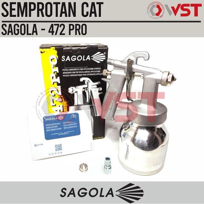 SPRAY GUN SAGOLA 472 PRO ORIGINAL 600CC / SPRAY GUN TABUNG BAWAH ORIGINAL DAN TERPERCAYA