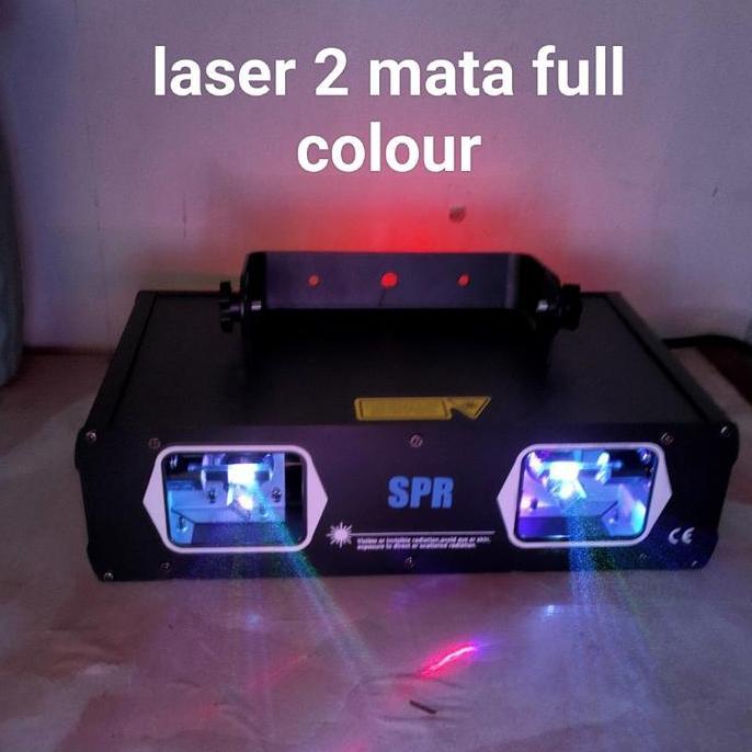 Lampu Panggung Lighting Disco Laser 2 Mata Rgb Full Color