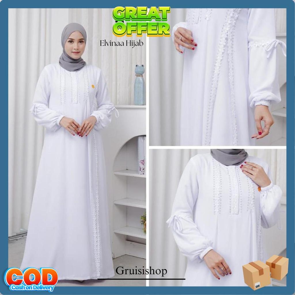 Jasmine Dress Gamis Putih Ceruty Bisa Untuk Umroh Dan Haji Paling Dicari Tahun Ini