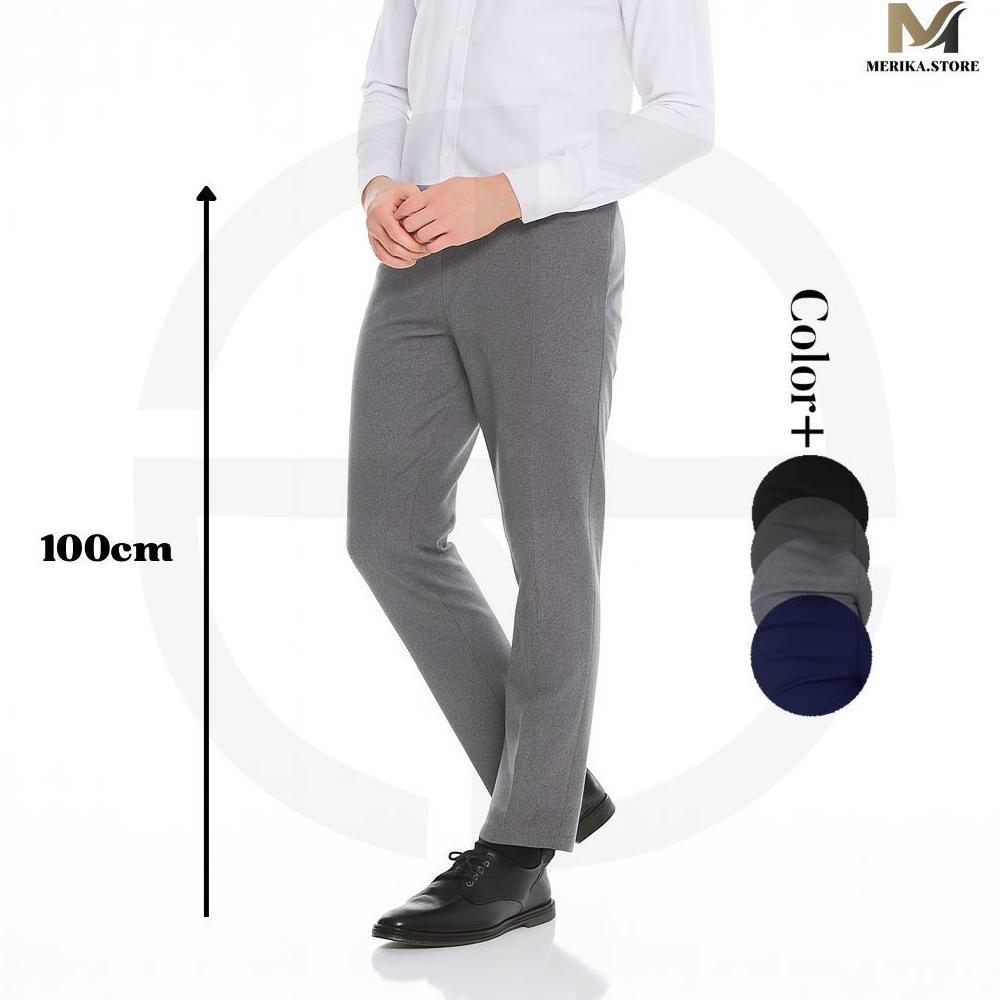 New Arrival Celana Panjang Kantor Formal Pria Slimfit Bahan Dasar Kain/Celana Kerja Pria Cod Kekinia