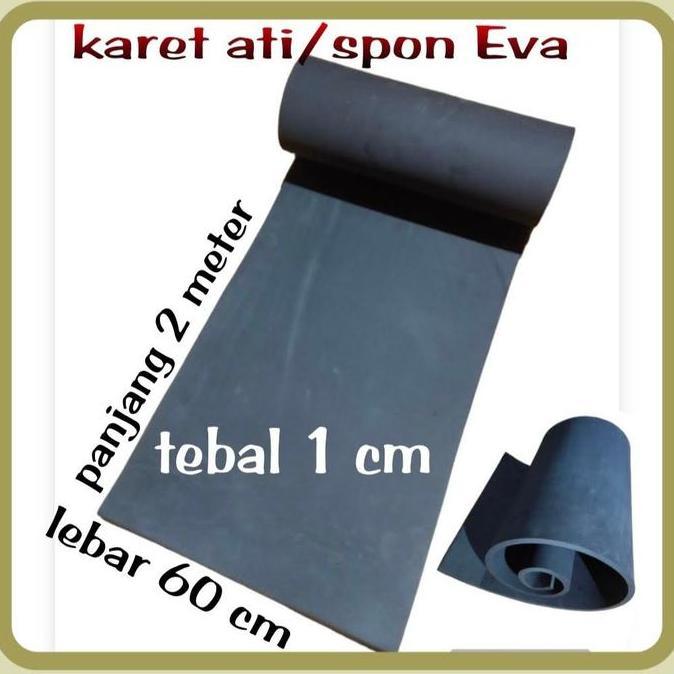 karet spon ati, 2 meter60cm tebal 1 cm Hitam