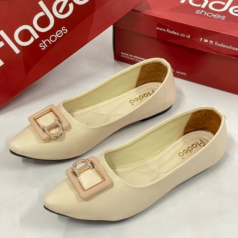 Garansi Flatshoes Wanita Terbaru Fladeo Q05 Grade Ori Berkualitas Kekinian