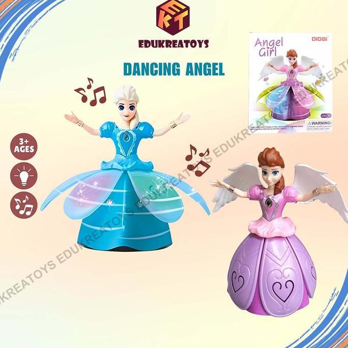 NEW MAINAN ANAK BONEKA BATERAI DANCING ANGEL GIRLS MUSIK DAN LAMPU ORI