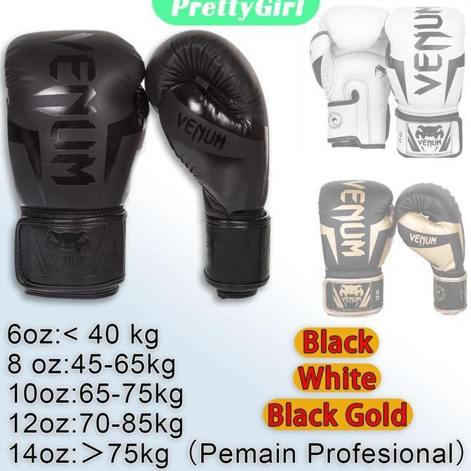 Ready StockVenum 6/8/10/12/14 Oz Sarung Tinju, Boxing Gloves Muay Thai, Cocok Untuk MMA/Olahraga Kar