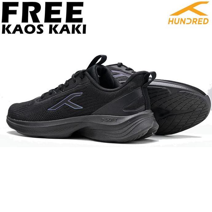 Sepatu Running Lari Merk Hundred Smooth Run Original Sepatu Lari Senam Joging Hundred