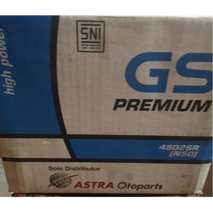 Aki Mobil Gs Premium N50 | Accu Gs Basah Original Dan Terpercaya