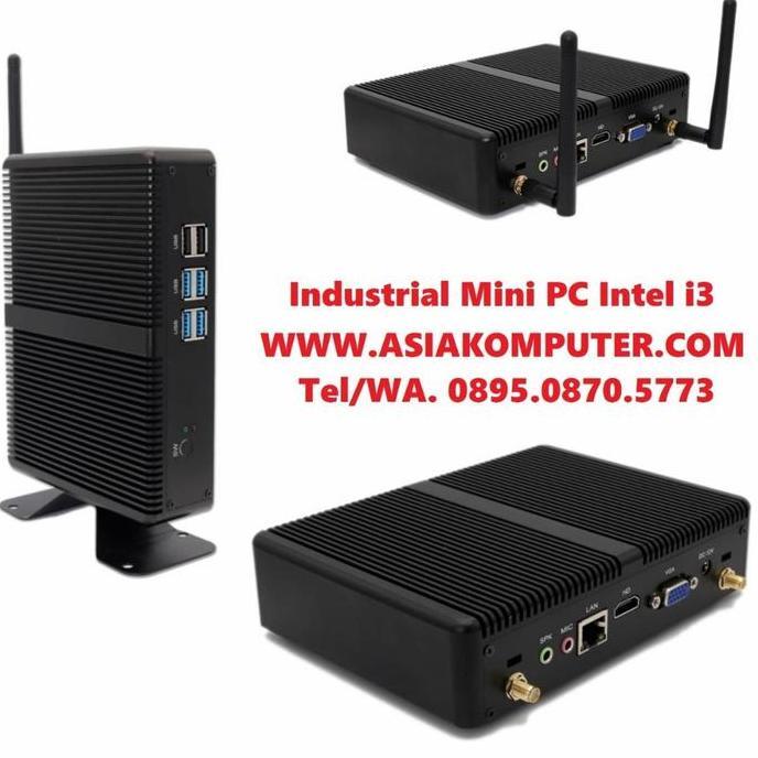Industrial Mini PC x86 Intel i3 Ram 4GB SSD 32GB Wifi HDMI VGA MiniPC