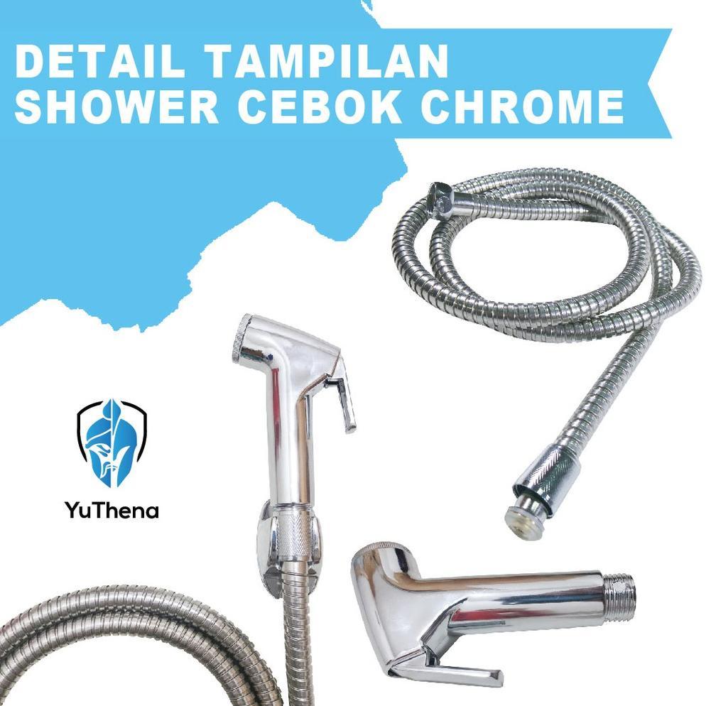 yuthena Jet Shower Closet Duduk Chrome Bidet Toilet Duduk