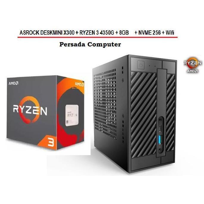 ASROCK DESKMINI X300 + RYZEN 3 4350G + 8GB + NVME 256 + Wifi