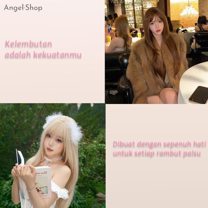 Lockyou- Wig Wanita Full Wig Rambut Wanita Kepala Rambut Palsu Wanita Korea Full Wig Korea Rambut Pa