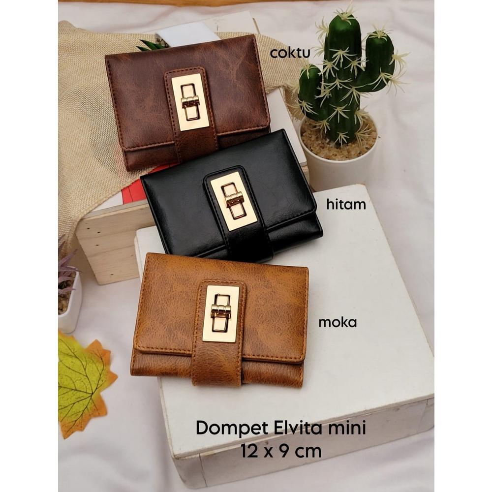 DISKON GOKIL DOMPET MINI LIPAT ELVITA  POLOS
