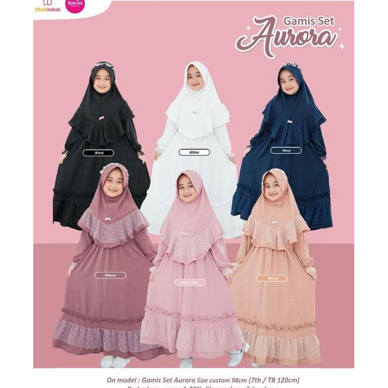 Babyjab Gamis Set Anak Gamis Aurora 2 Tahun Remaja