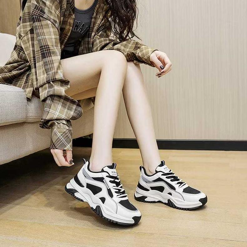 Murah Rk_Sepatu Sneakers Wanita Marsha Korea Fashion Style Kekinian