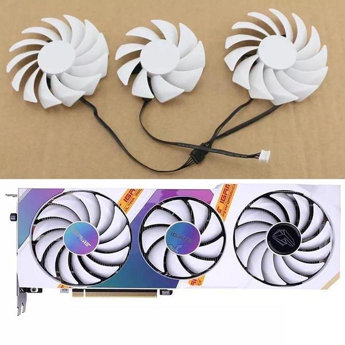 TERMURAH - Fan Kipas Colorful Rtx 3060 3070 3080 ti vga gpu ultra Igame White 88mm 75mm 4pin