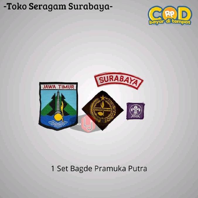 SET BADGE PRAMUKA LENGKAP PUTRA PUTRI KWARTIR CABANG SURABAYA