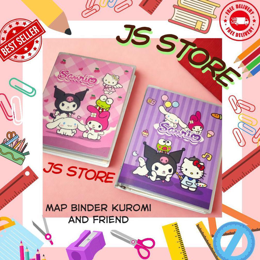 Map Binder Kuromi Ukuran A5 / Map Binder Cinnamonroll / Map Binder My Melody / Map Binder Hello Kitt
