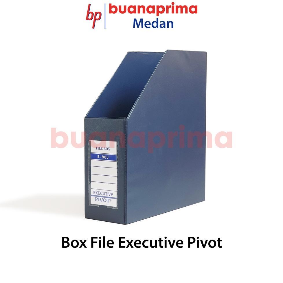 Box File EXECUTIVE PIVOT B-8J Besar u Tua Hitam Folio Alas Pakai Kancing Folder Tempat Majalah Termu