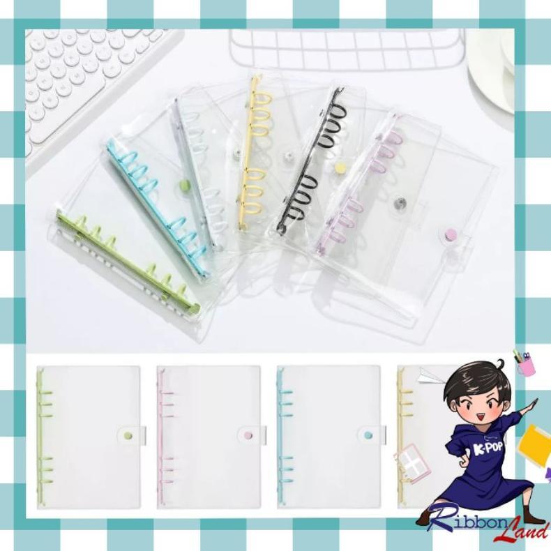 A5 A6 Binder Besi Warna Transparan 6 Ring Termurah