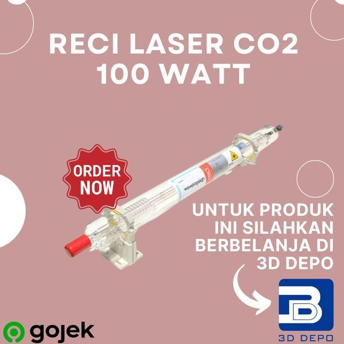 Long Life Tabung Laser CO2 100 Watt 100Watt Merek RECI dengan Garansi