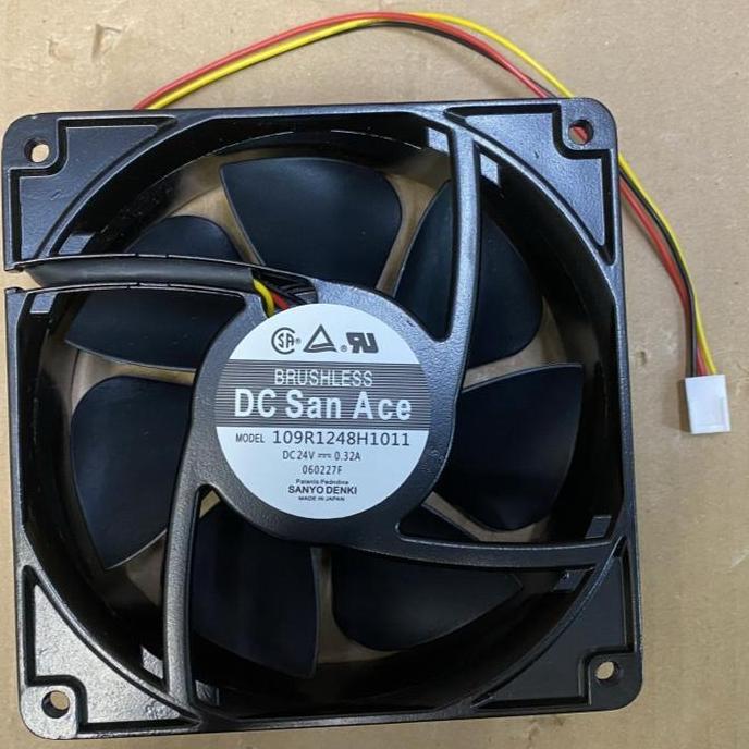 Fan DC SAN ACE - 12x12x3.8 Kipas DC 12 V / 24 V 4" Fan San Ace Bearing DC 12cm 12volt / 24volt