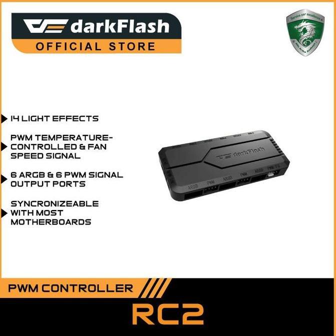 BEBAS ONGKIR - Fan Kontroller darkFlash RC2 PWM Controller Fan darkFlash