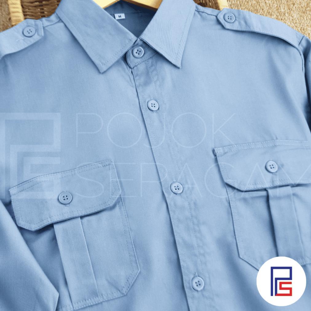 Unik Baju Kemeja Pdh | Baju Seragam Pdh | Baju Asn | Seragam Pemda | Pdh Biru Muda Lengan Panjang