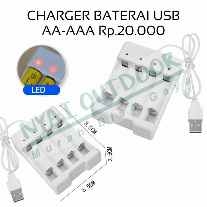 baterai rechargeable AA-AAA CHARGER BATERAI USB LCD