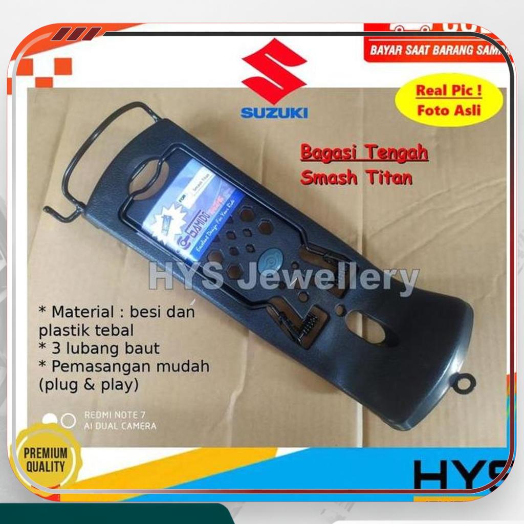 Hys Bagasi Tengah Smash Titan - Penjepit Dan Gantung Barang Variasi Aksesoris Motor Suzuki Bahan Bes