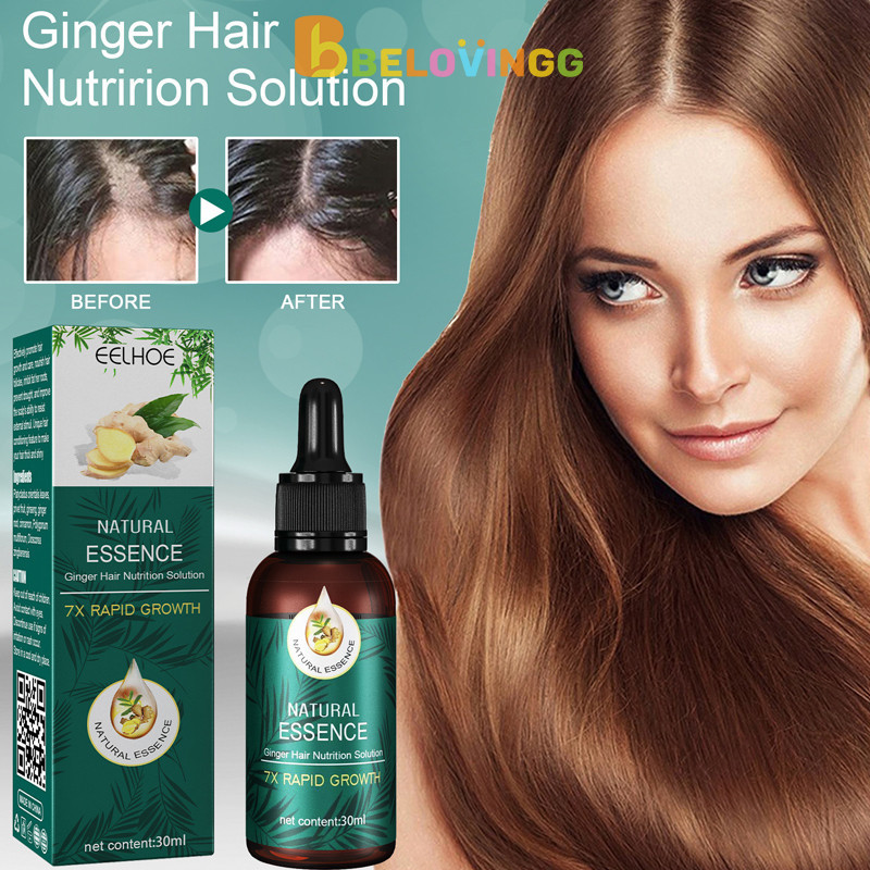 [Ready]Eelhoe Ginger Serum Penumbuh Natural Beard Penumbuh Rambut Oil Penumbuh Rambut Botak-Be