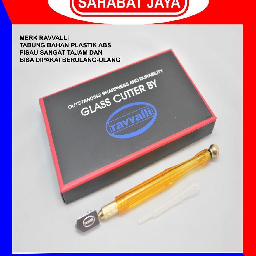 Pemotong Kaca Ravvalli Original Asli Alat Pemotong Kaca Original Murah Glass Cutter Pisau Kaca Terba