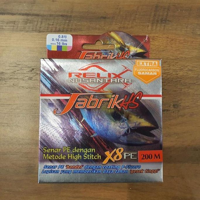 Senar PE Jabrik HS X8 Relix Nusantara PE 0,8 - ALAT PANCING AKSESORIS