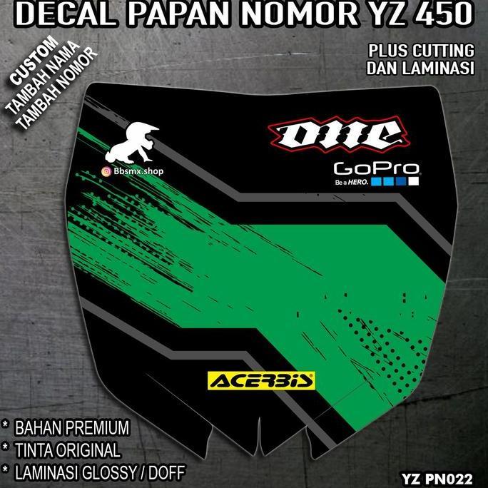 Decal  Papan  Nomor  YZ  450