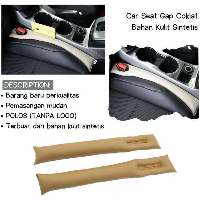 Car Seat Gap Coklat Sintetis Polos Universal