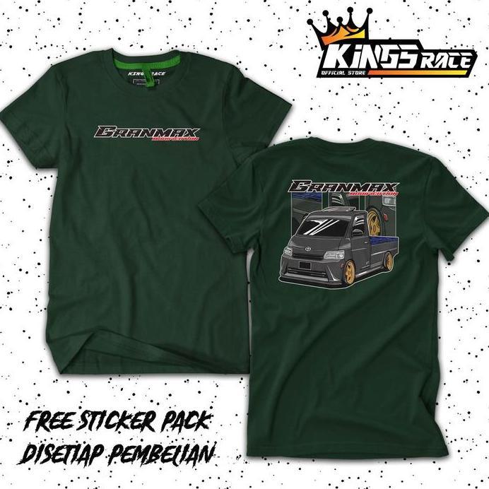 Kaos Mobil "GRANMAX" Pick Up Hitam Modifikasi Katun Combed 30S