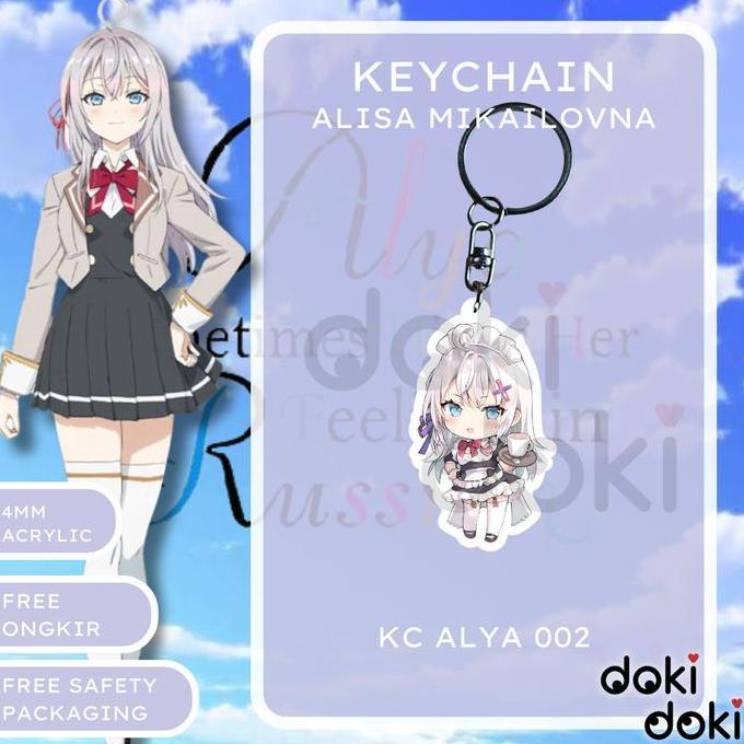 DOKIDOKI GANTUNGAN KUNCI KEYCHAIN ANIME ALYA ALISA MIKHAILOVNA TOKIDOKI BOSOTTO ROSHIDERE