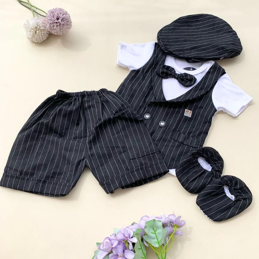 New Quebeecloth Baju Bayi Laki Laki 0 6 Bulan Bayi Newborn Setelan Bayi Cowok Rompi Pesta Bayi Laki 