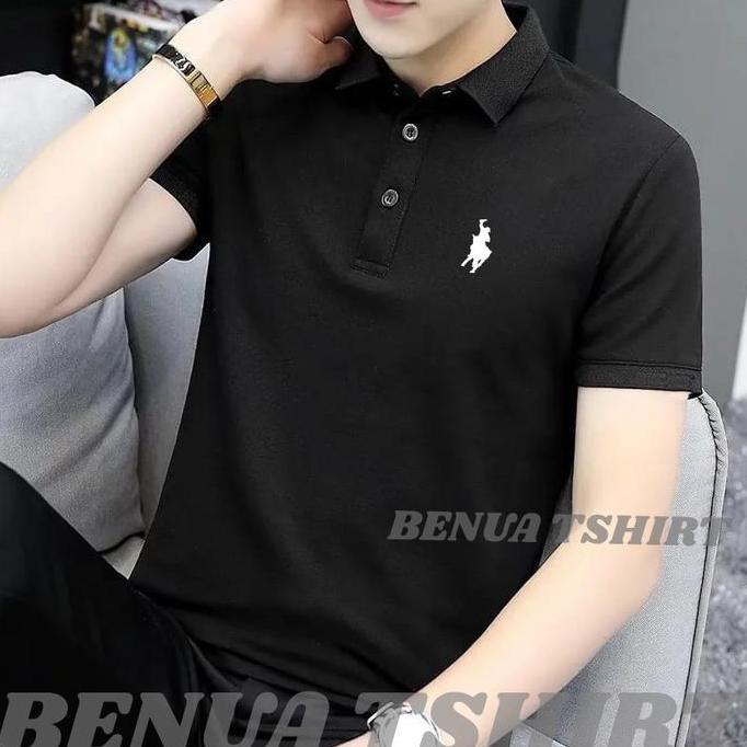 DB8 >> COD-BAJU KAOS KERAH PRIA LENGAN PENDEK-RICHARD-KAOS KERAH MOTIF SABLON LOGO ELEGAN-KAOS POLO-